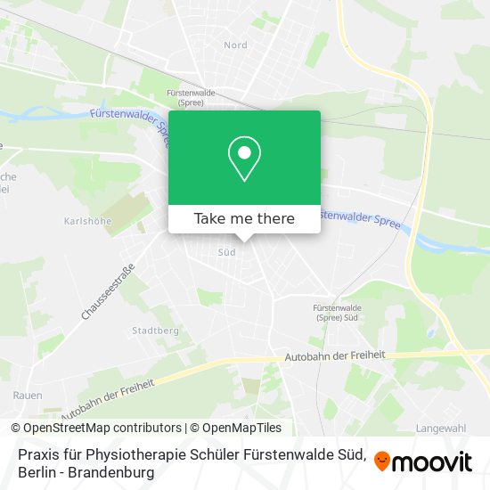 Карта Praxis für Physiotherapie Schüler Fürstenwalde Süd