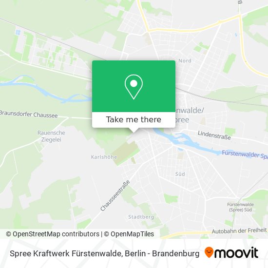 Spree Kraftwerk Fürstenwalde map