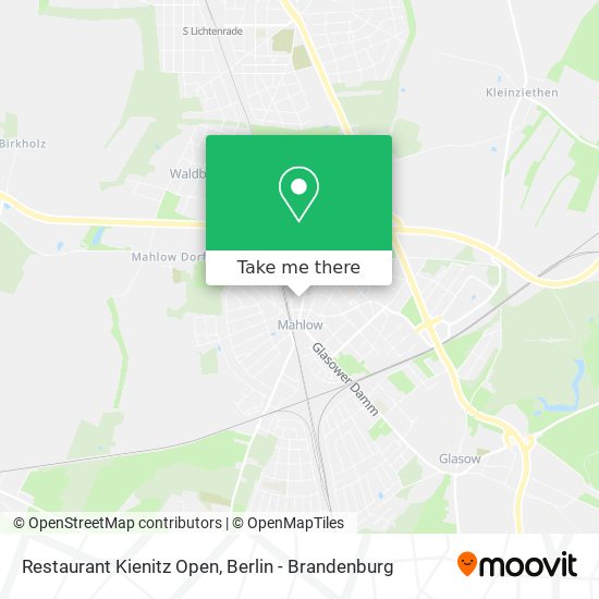 Карта Restaurant Kienitz Open