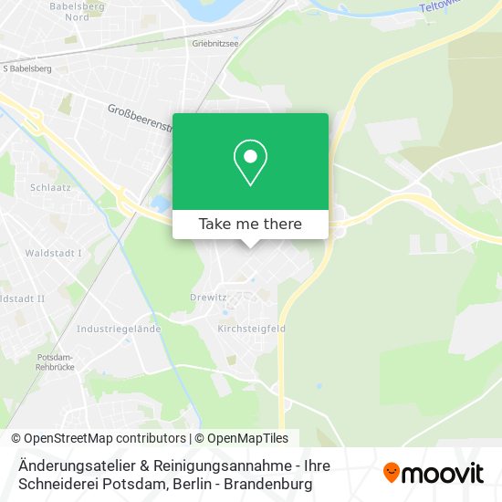 Карта Änderungsatelier & Reinigungsannahme - Ihre Schneiderei Potsdam