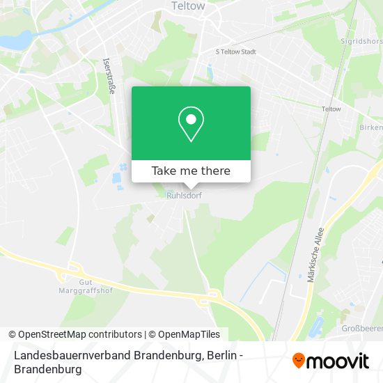 Landesbauernverband Brandenburg map