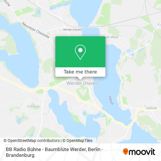 BB Radio Bühne - Baumblüte Werder map