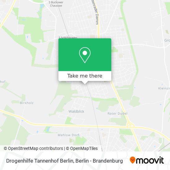 Drogenhilfe Tannenhof Berlin map