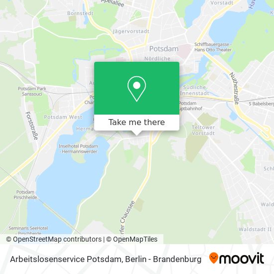 Карта Arbeitslosenservice Potsdam