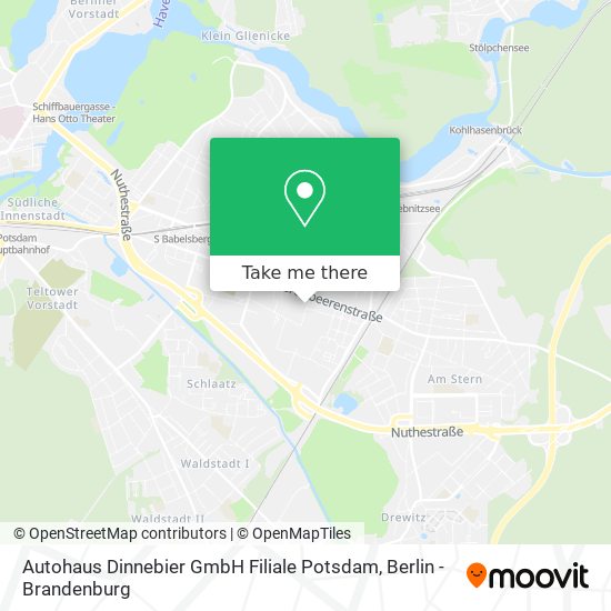 Autohaus Dinnebier GmbH Filiale Potsdam map