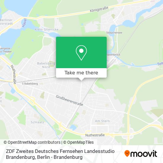 Карта ZDF Zweites Deutsches Fernsehen Landesstudio Brandenburg