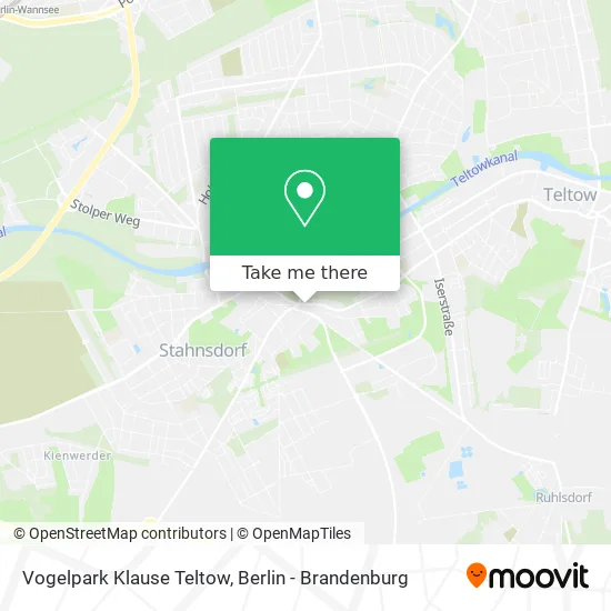 Карта Vogelpark Klause Teltow