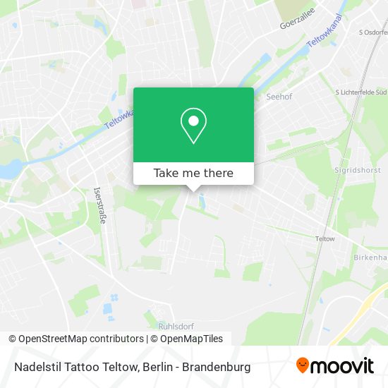 Nadelstil Tattoo Teltow map