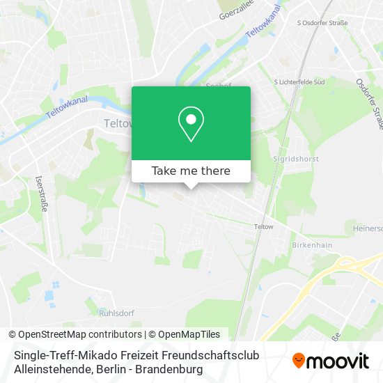 Single-Treff-Mikado Freizeit Freundschaftsclub Alleinstehende map