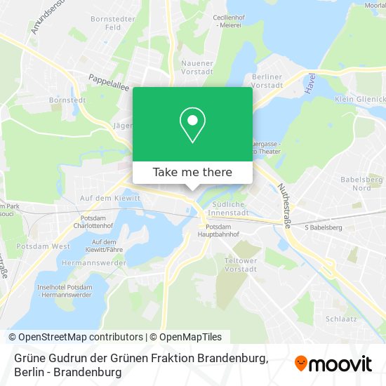 Grüne Gudrun der Grünen Fraktion Brandenburg map