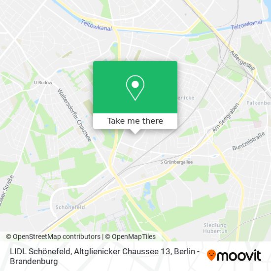 Карта LIDL Schönefeld, Altglienicker Chaussee 13
