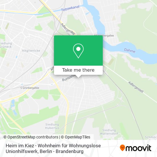 Карта Heim im Kiez - Wohnheim für Wohnungslose Unionhilfswerk