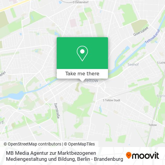 Карта MB Media Agentur zur Marktbezogenen Mediengestaltung und Bildung