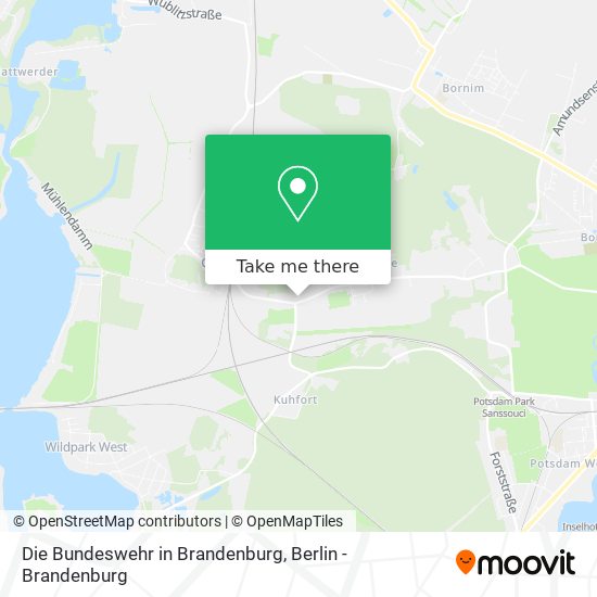 Карта Die Bundeswehr in Brandenburg