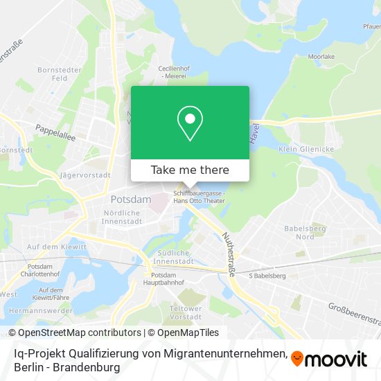 Iq-Projekt Qualifizierung von Migrantenunternehmen map