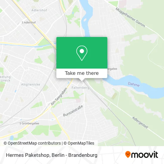 Hermes Paketshop map