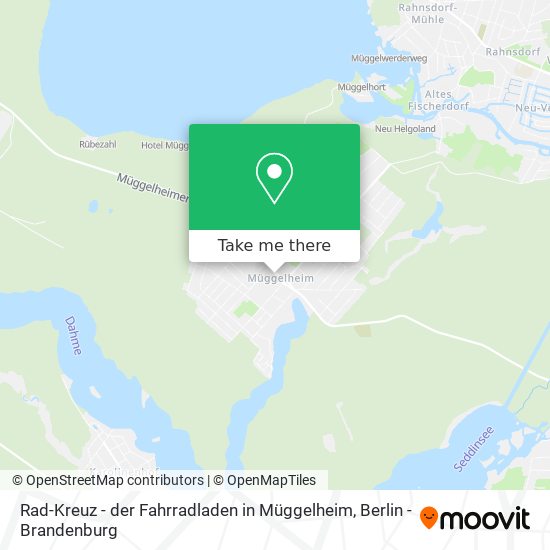 Карта Rad-Kreuz - der Fahrradladen in Müggelheim
