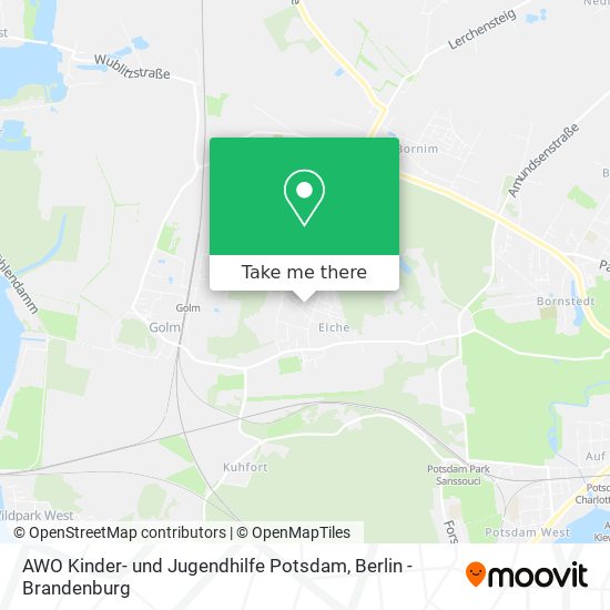 Карта AWO Kinder- und Jugendhilfe Potsdam