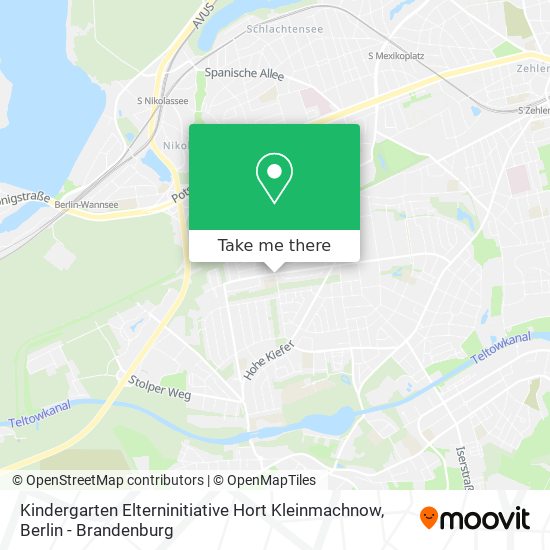 Карта Kindergarten Elterninitiative Hort Kleinmachnow