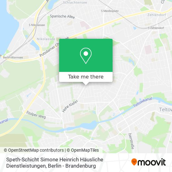 Карта Speth-Schicht Simone Heinrich Häusliche Dienstleistungen