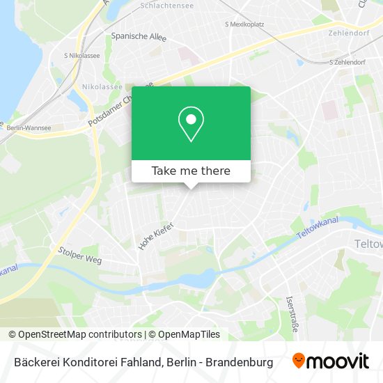 Карта Bäckerei Konditorei Fahland