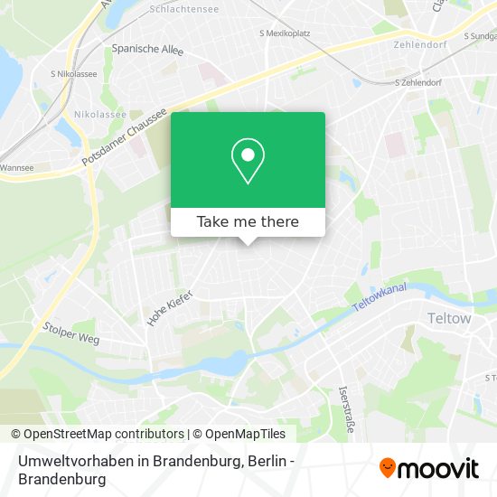 Umweltvorhaben in Brandenburg map