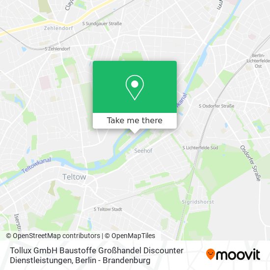 Tollux GmbH Baustoffe Großhandel Discounter Dienstleistungen map