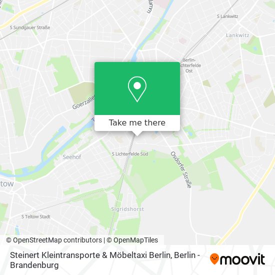 Карта Steinert Kleintransporte & Möbeltaxi Berlin