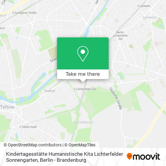 Kindertagesstätte Humanistische Kita Lichterfelder Sonnengarten map