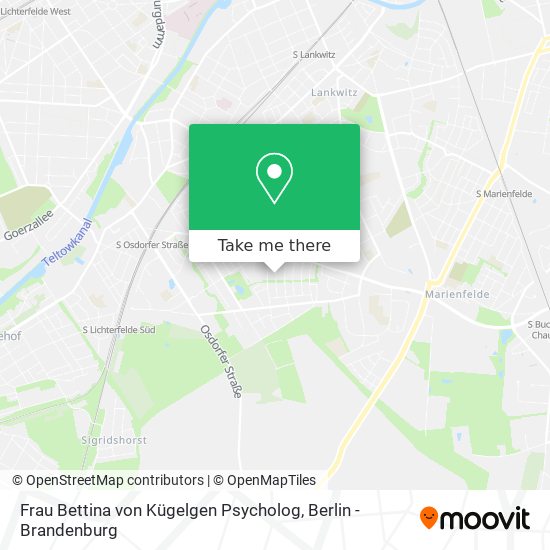 Frau Bettina von Kügelgen Psycholog map