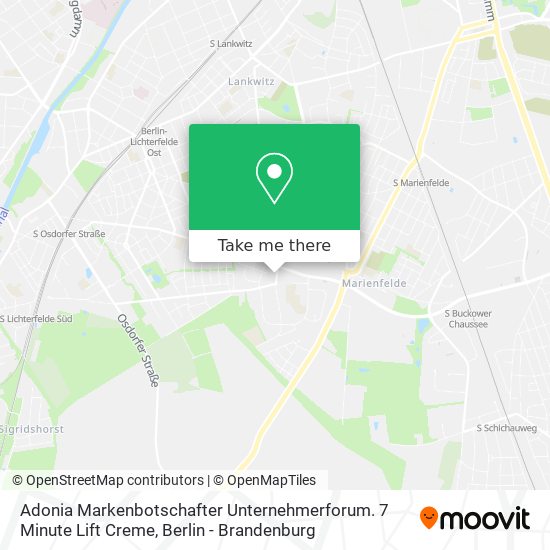 Adonia Markenbotschafter Unternehmerforum. 7 Minute Lift Creme map