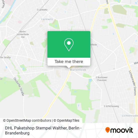 Карта DHL Paketshop Stempel Walther