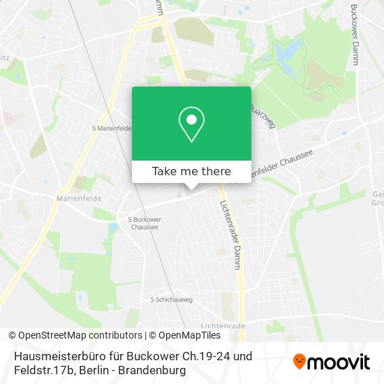 Hausmeisterbüro für Buckower Ch.19-24 und Feldstr.17b map