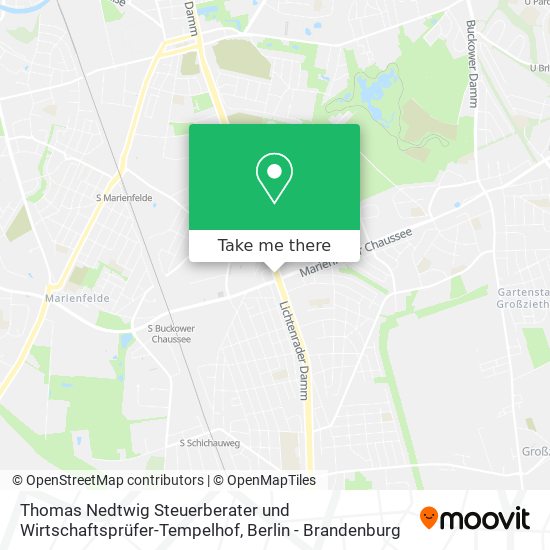 Thomas Nedtwig Steuerberater und Wirtschaftsprüfer-Tempelhof map
