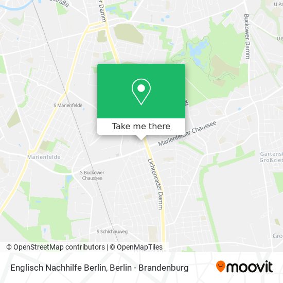 Карта Englisch Nachhilfe Berlin