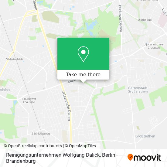 Карта Reinigungsunternehmen Wolfgang Dalick