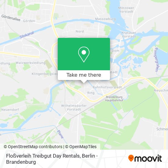 Floßverleih Treibgut Day Rentals map