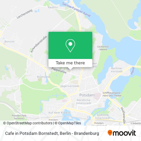 Cafe in Potsdam Bornstedt map