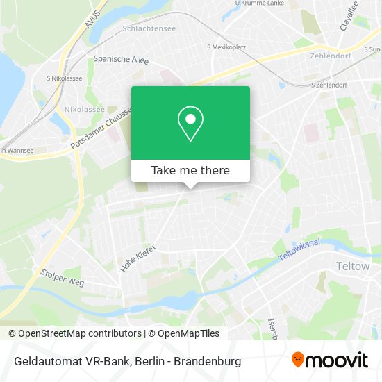 Geldautomat VR-Bank map