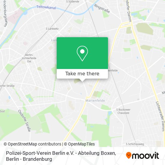 Карта Polizei-Sport-Verein Berlin e.V. - Abteilung Boxen