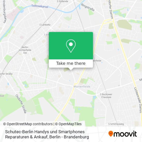 Карта Schutec-Berlin Handys und Smartphones Reparaturen & Ankauf