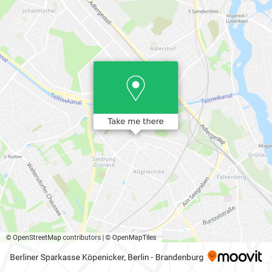 Berliner Sparkasse Köpenicker map