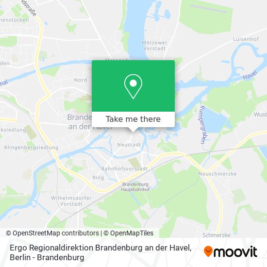 Карта Ergo Regionaldirektion Brandenburg an der Havel