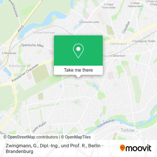 Карта Zwingmann, G., Dipl.-Ing., und Prof. R.