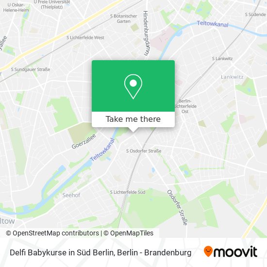 Delfi Babykurse in Süd Berlin map