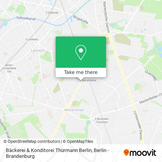 Карта Bäckerei & Konditorei Thürmann Berlin