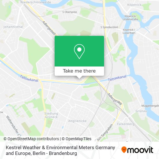 Карта Kestrel Weather & Environmental Meters Germany and Europe