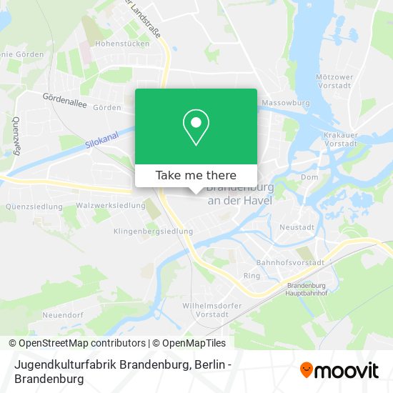 Jugendkulturfabrik Brandenburg map