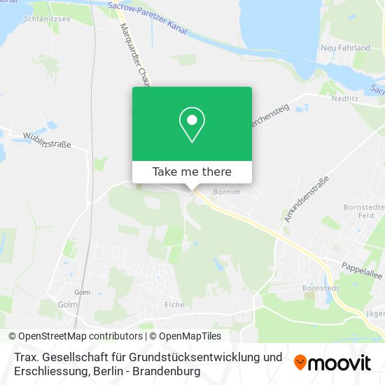 Карта Trax. Gesellschaft für Grundstücksentwicklung und Erschliessung