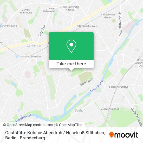 Gaststätte Kolonie Abendruh / Haselnuß Stübchen map